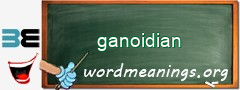 WordMeaning blackboard for ganoidian